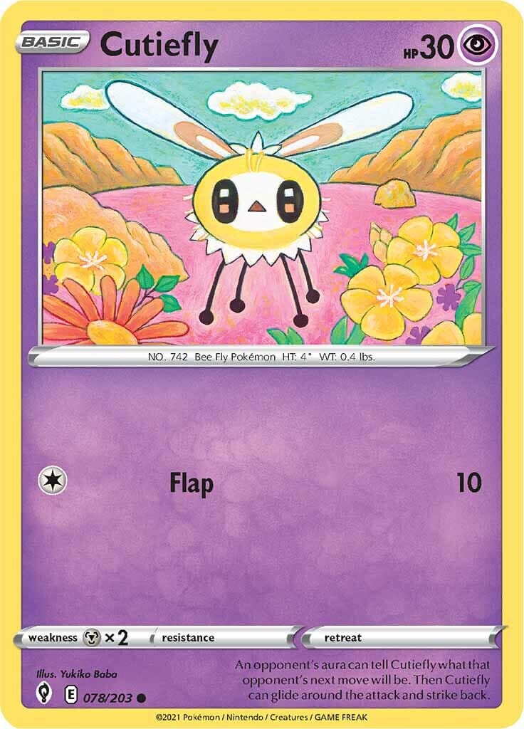 Cutiefly (078/203) [Sword & Shield: Evolving Skies] Pokemon Single Pokémon  | Multizone: Comics And Games