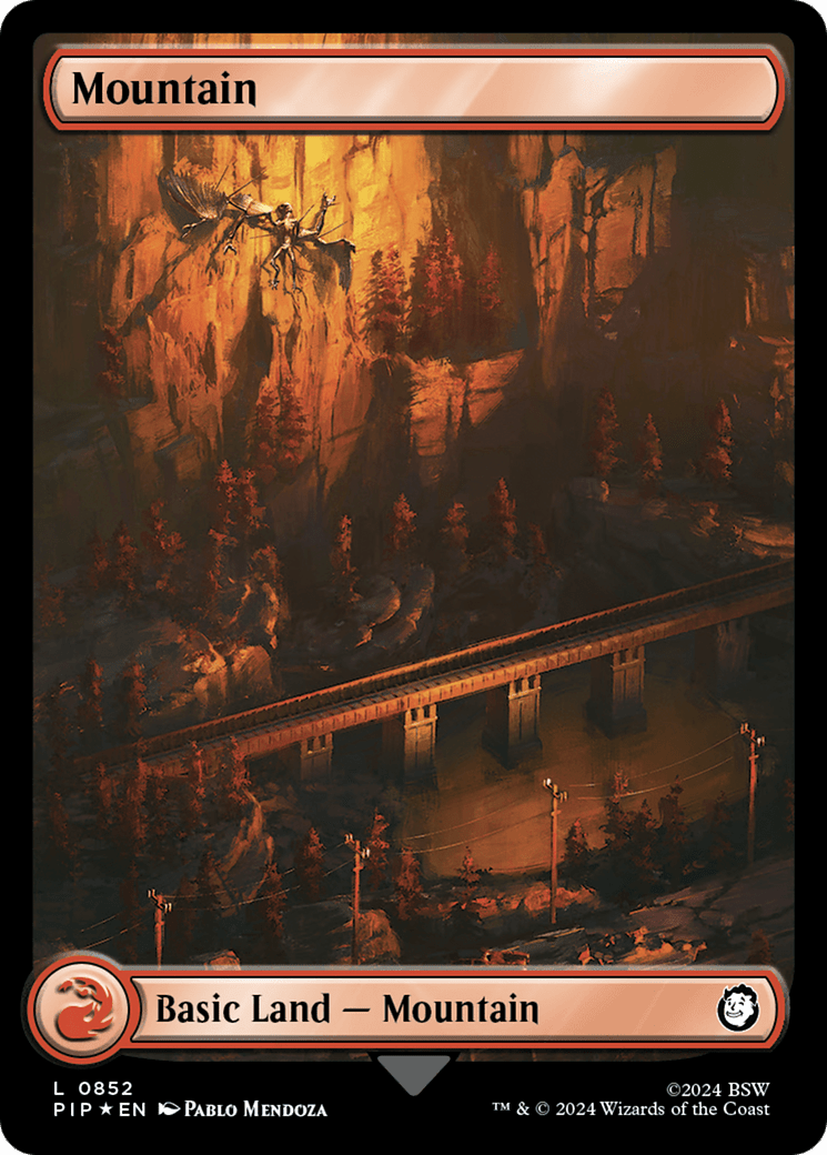 Mountain (0852) (Surge Foil) [Fallout] MTG Single Magic: The Gathering  | Multizone: Comics And Games