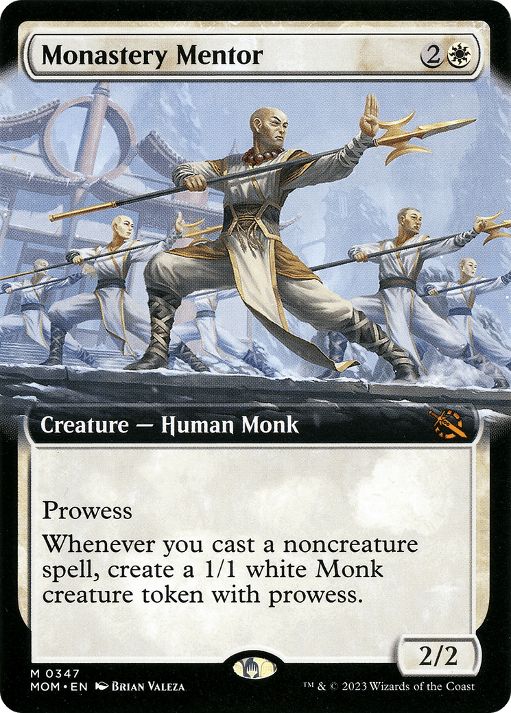Monastery Mentor (Extended Art) [March of the Machine] MTG Single Magic: The Gathering  | Multizone: Comics And Games