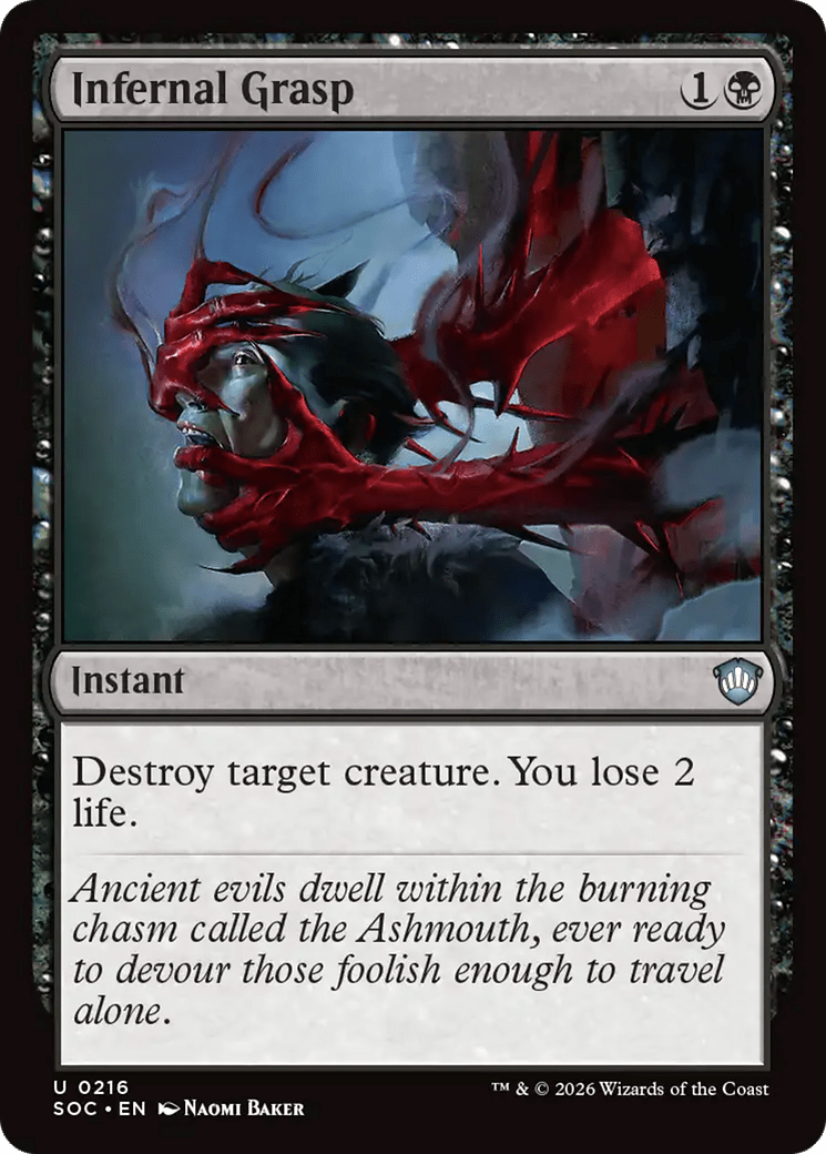 Infernal Grasp [Secrets of Strixhaven Commander] MTG Single Magic: The Gathering  | Multizone: Comics And Games