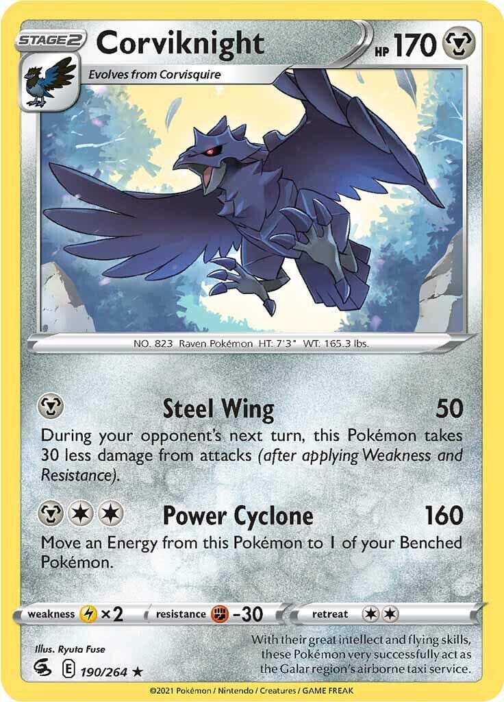Corviknight (190/264) [Sword & Shield: Fusion Strike] Pokemon Single Pokémon  | Multizone: Comics And Games