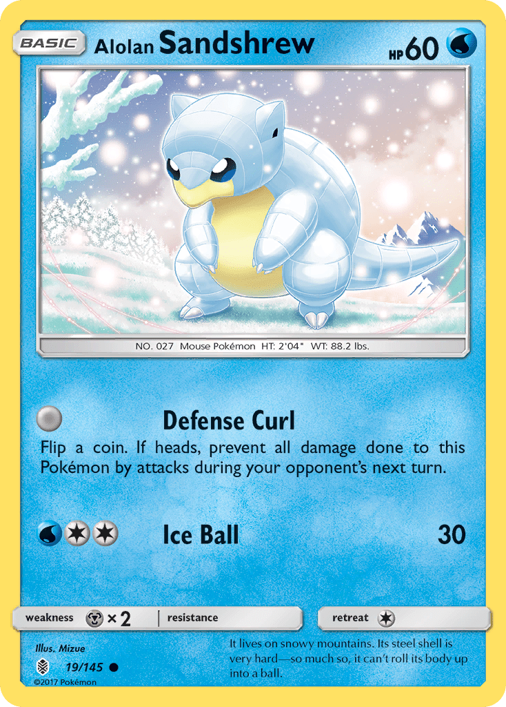 Alolan Sandshrew (19/145) [Sun & Moon: Guardians Rising] Pokemon Single Pokémon  | Multizone: Comics And Games