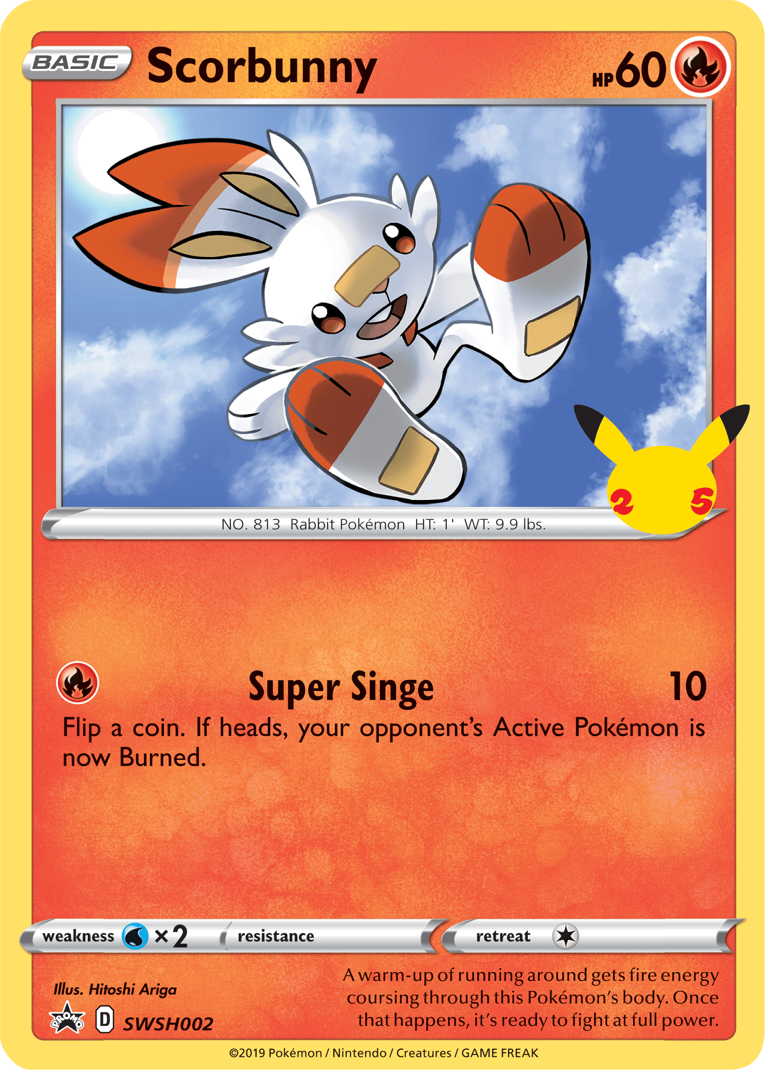 Scorbunny (SWSH002) (Jumbo Card) [First Partner Pack] Pokemon Single Pokémon  | Multizone: Comics And Games