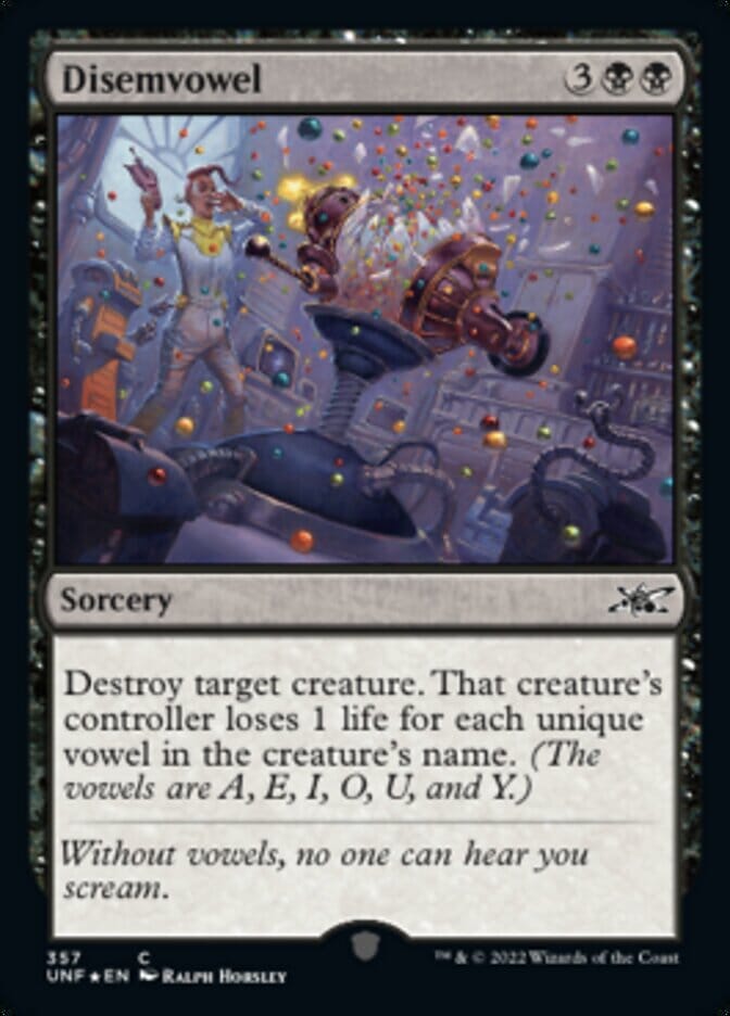 Disemvowel (Galaxy Foil) [Unfinity] MTG Single Magic: The Gathering  | Multizone: Comics And Games