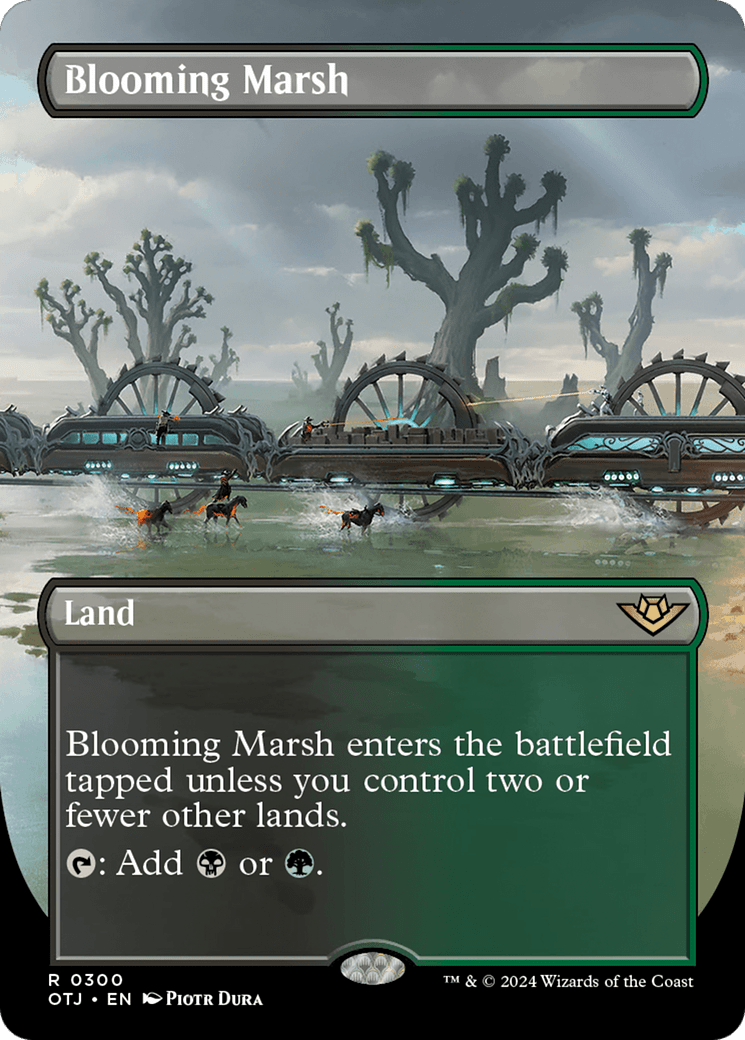 Blooming Marsh (Borderless) [Outlaws of Thunder Junction] MTG Single Magic: The Gathering  | Multizone: Comics And Games