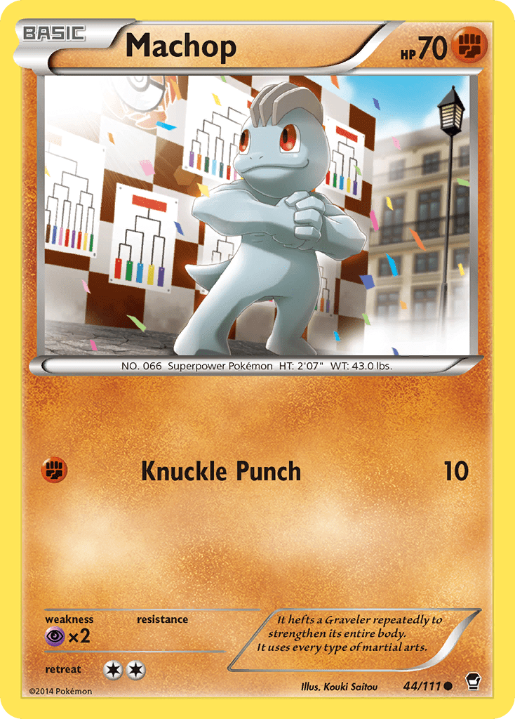 Machop (44/111) [XY: Furious Fists] Pokemon Single Pokémon  | Multizone: Comics And Games