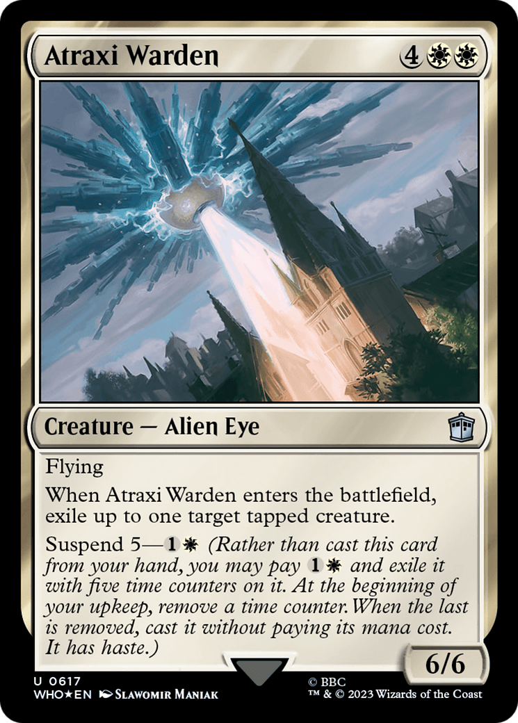 Atraxi Warden (Surge Foil) [Doctor Who] MTG Single Magic: The Gathering  | Multizone: Comics And Games