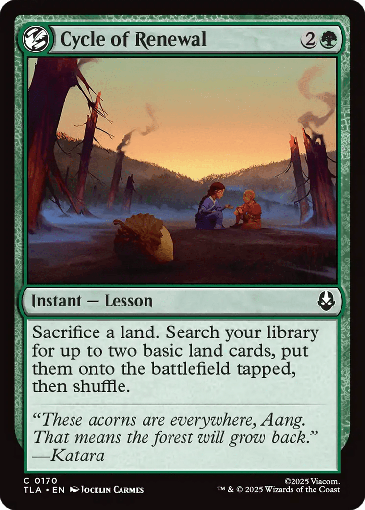 Cycle of Renewal [Avatar: The Last Airbender] MTG Single Magic: The Gathering  | Multizone: Comics And Games