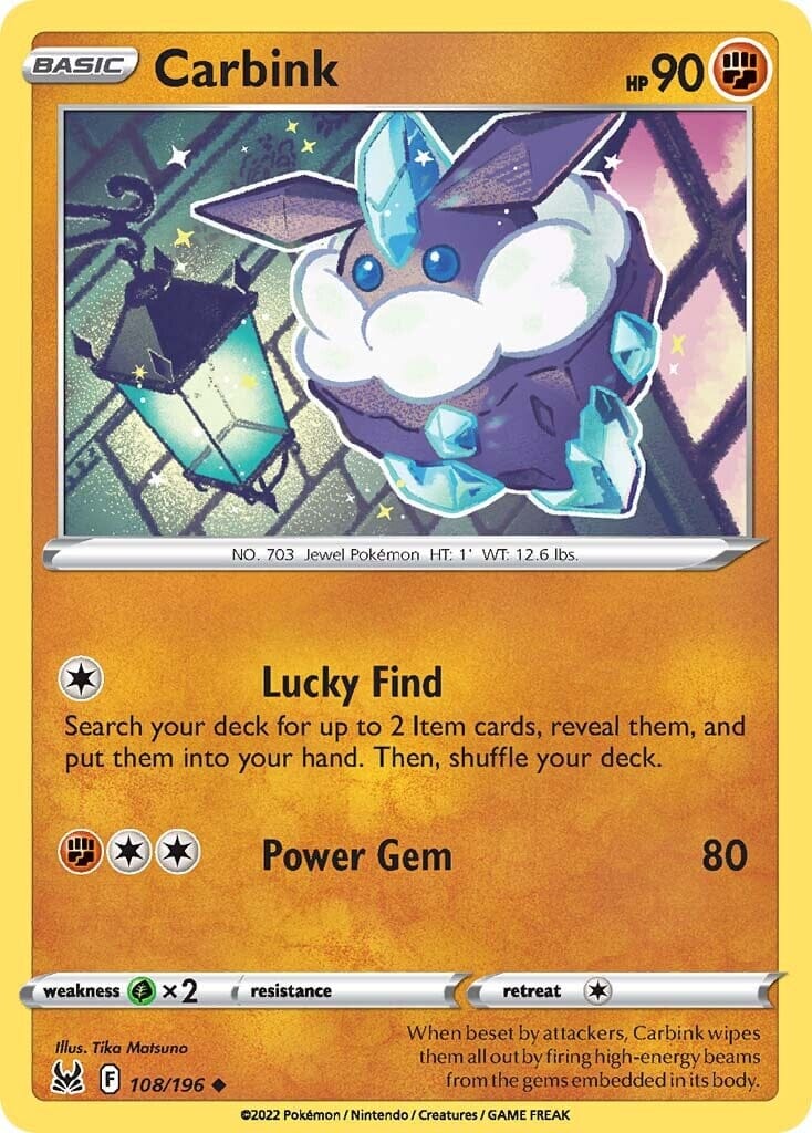 Carbink (108/196) [Sword & Shield: Lost Origin] Pokemon Single Pokémon  | Multizone: Comics And Games