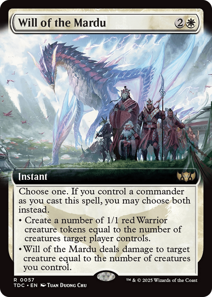 Will of the Mardu (Extended Art) [Tarkir: Dragonstorm Commander] MTG Single Magic: The Gathering  | Multizone: Comics And Games