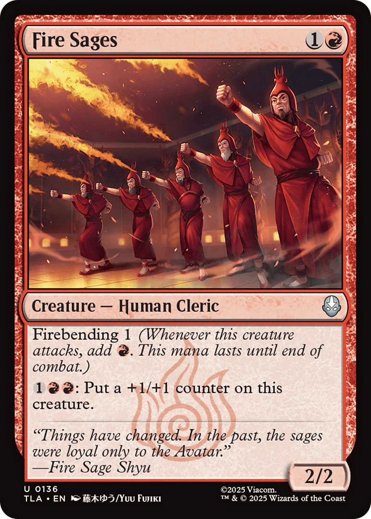 Fire Sages [Avatar: The Last Airbender] MTG Single Magic: The Gathering  | Multizone: Comics And Games