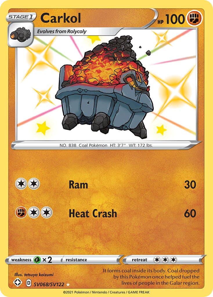 Carkol (SV068/SV122) [Sword & Shield: Shining Fates] Pokemon Single Pokémon  | Multizone: Comics And Games