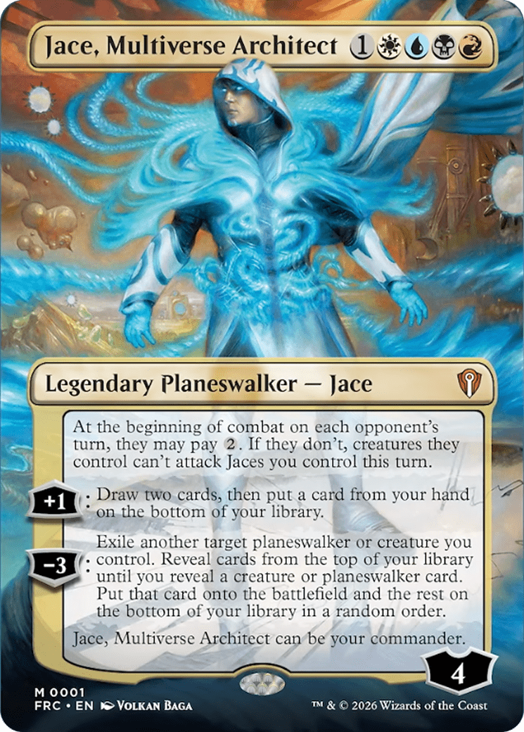 Jace, Multiverse Architect (Borderless) [Reality Fracture Commander] MTG Single Magic: The Gathering  | Multizone: Comics And Games