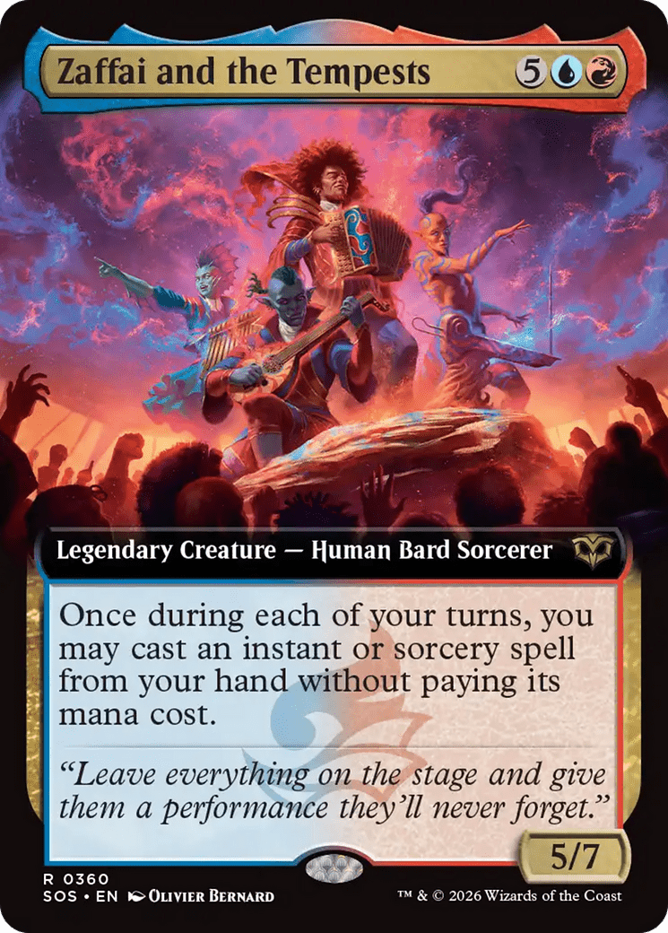Zaffai and the Tempests (Extended Art) [Secrets of Strixhaven] MTG Single Magic: The Gathering  | Multizone: Comics And Games