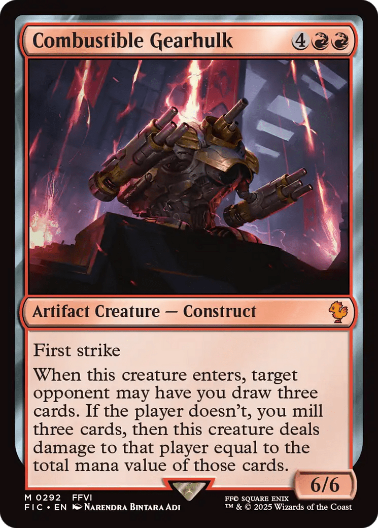 Combustible Gearhulk [FINAL FANTASY Commander] MTG Single Magic: The Gathering  | Multizone: Comics And Games