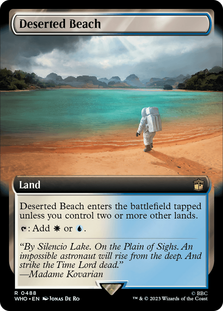 Deserted Beach (Extended Art) [Doctor Who] MTG Single Magic: The Gathering  | Multizone: Comics And Games
