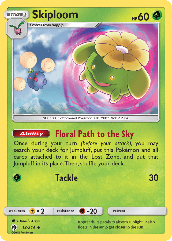 Skiploom (13/214) [Sun & Moon: Lost Thunder] Pokemon Single Pokémon  | Multizone: Comics And Games