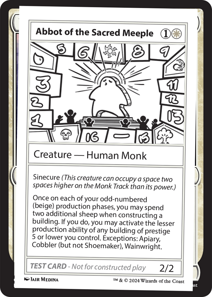 Abbot of the Sacred Meeple [Mystery Booster 2 Playtest Cards] MTG Single Magic: The Gathering  | Multizone: Comics And Games