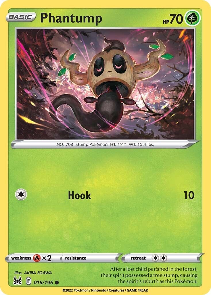 Phantump (016/196) [Sword & Shield: Lost Origin] Pokemon Single Pokémon  | Multizone: Comics And Games