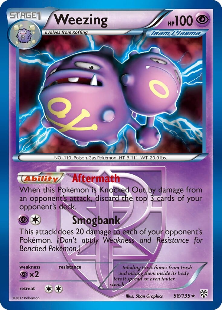 Weezing (58/135) (Theme Deck Exclusive) [Black & White: Plasma Storm] Pokemon Single Pokémon  | Multizone: Comics And Games