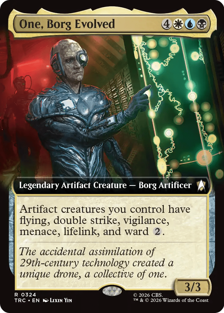 One, Borg Evolved (Extended Art) [Star Trek Commander] MTG Single Magic: The Gathering  | Multizone: Comics And Games