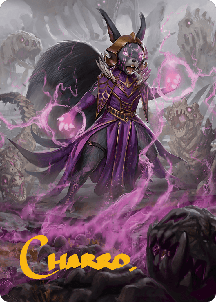 Liliana of the Dark Realms Art Card (Gold-Stamped Signature) [Bloomburrow Art Series] MTG Single Magic: The Gathering  | Multizone: Comics And Games