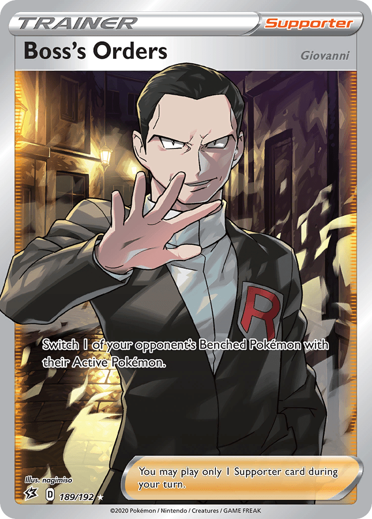 Boss's Orders (189/192) (Giovanni) [Sword & Shield: Rebel Clash] Pokemon Single Pokémon  | Multizone: Comics And Games