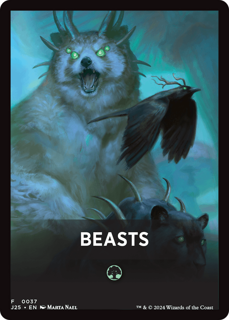 Beasts Theme Card [Foundations Jumpstart Front Cards] MTG Single Magic: The Gathering  | Multizone: Comics And Games