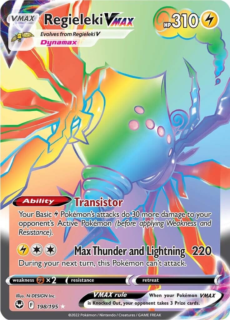Regieleki VMAX (198/195) [Sword & Shield: Silver Tempest] Pokemon Single Pokémon  | Multizone: Comics And Games