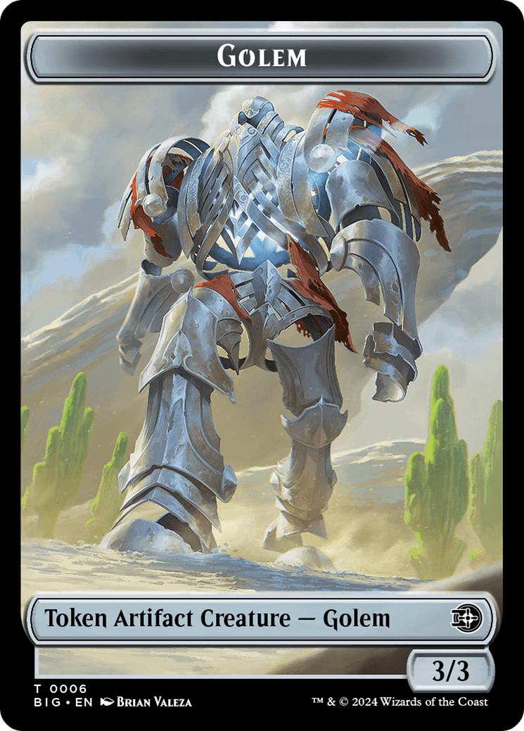 Golem // Plot Double-Sided Token [Outlaws of Thunder Junction: The Big Score Tokens] MTG Single Magic: The Gathering  | Multizone: Comics And Games