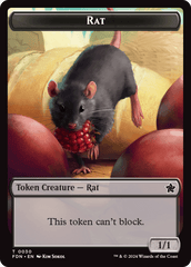 Elf Warrior // Rat (0030) Double-Sided Token [Foundations Tokens] MTG Single Magic: The Gathering  | Multizone: Comics And Games