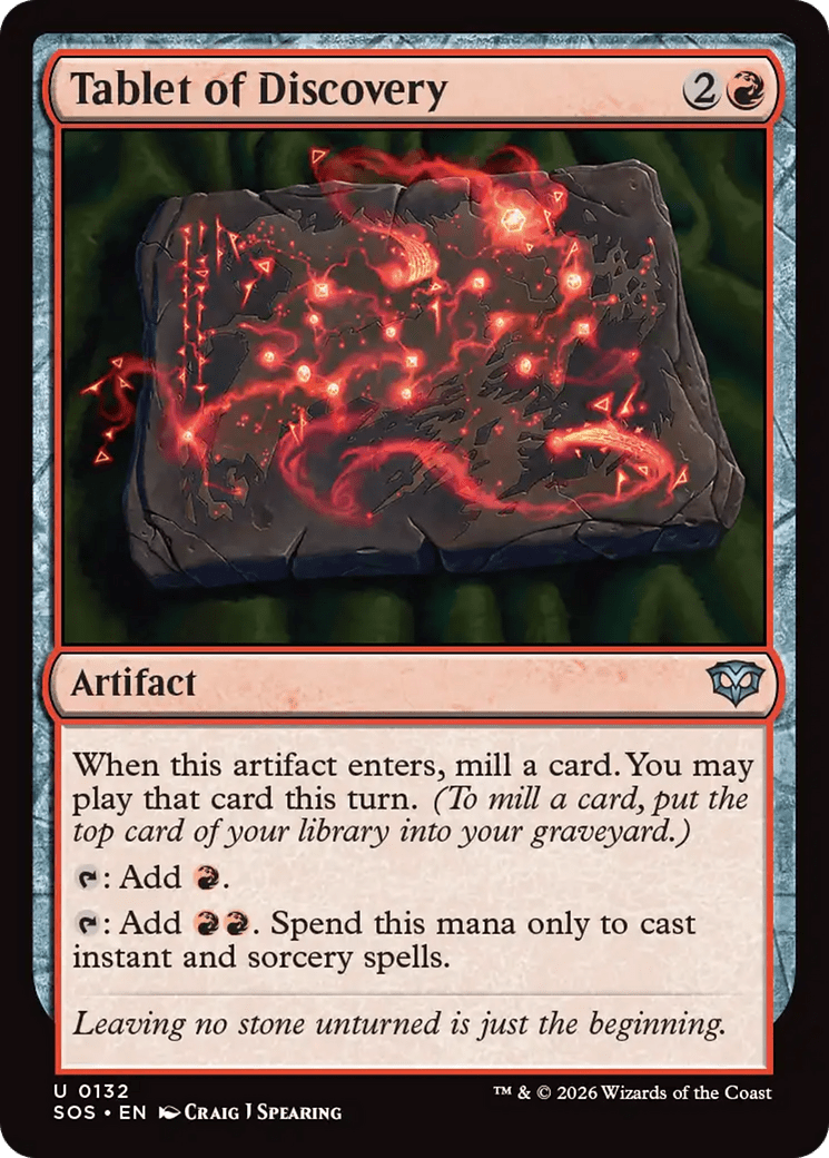 Tablet of Discovery [Secrets of Strixhaven] MTG Single Magic: The Gathering  | Multizone: Comics And Games
