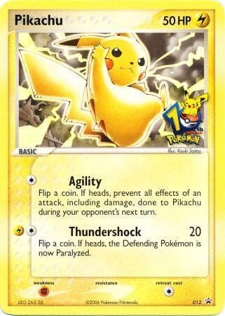 Pikachu (012) (10th Anniversary Promo) [Miscellaneous Cards] Pokemon Single Pokémon  | Multizone: Comics And Games