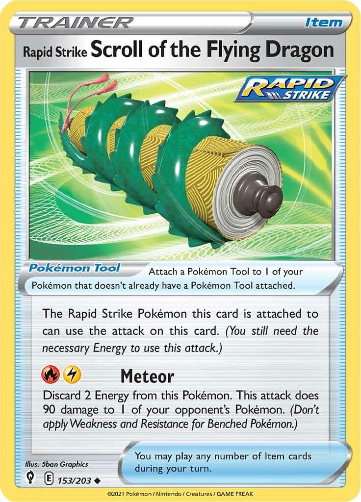 Rapid Strike Scroll of the Flying Dragon (153/203) [Sword & Shield: Evolving Skies] Pokemon Single Pokémon  | Multizone: Comics And Games