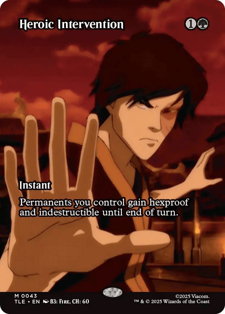 Heroic Intervention (Borderless) [Avatar: The Last Airbender: Eternal-Legal] MTG Single Magic: The Gathering  | Multizone: Comics And Games