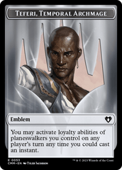 Clue // Emblem - Teferi, Temporal Archmage Double-Sided Token [Commander Masters Tokens] MTG Single Magic: The Gathering  | Multizone: Comics And Games