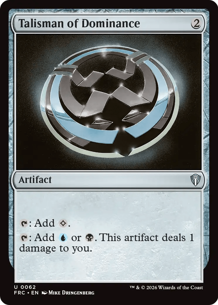Talisman of Dominance [Reality Fracture Commander] MTG Single Magic: The Gathering  | Multizone: Comics And Games