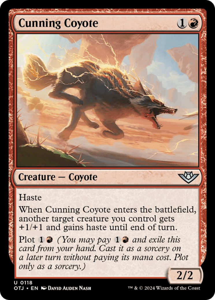 Cunning Coyote [Outlaws of Thunder Junction] MTG Single Magic: The Gathering  | Multizone: Comics And Games