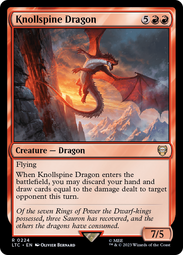 Knollspine Dragon [The Lord of the Rings: Tales of Middle-Earth Commander] MTG Single Magic: The Gathering  | Multizone: Comics And Games