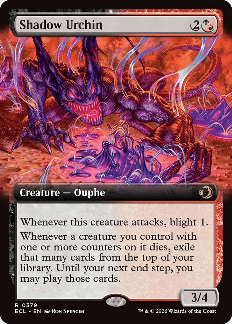 Shadow Urchin (Extended Art) [Lorwyn Eclipsed] MTG Single Magic: The Gathering  | Multizone: Comics And Games