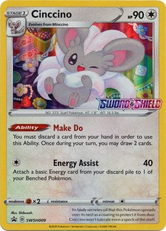 Cinccino (SWSH009) (Prerelease Promo) [Sword & Shield: Black Star Promos] Pokemon Single Pokémon  | Multizone: Comics And Games