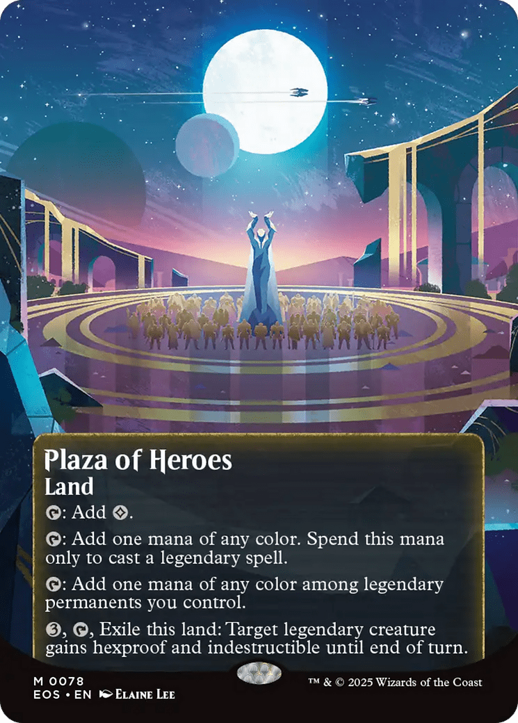 Plaza of Heroes (0078) (Borderless) [Edge of Eternities: Stellar Sights] MTG Single Magic: The Gathering  | Multizone: Comics And Games