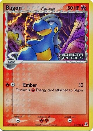Bagon (58/113) (Delta Species) (Stamped) [EX: Delta Species] Pokemon Single Pokémon  | Multizone: Comics And Games