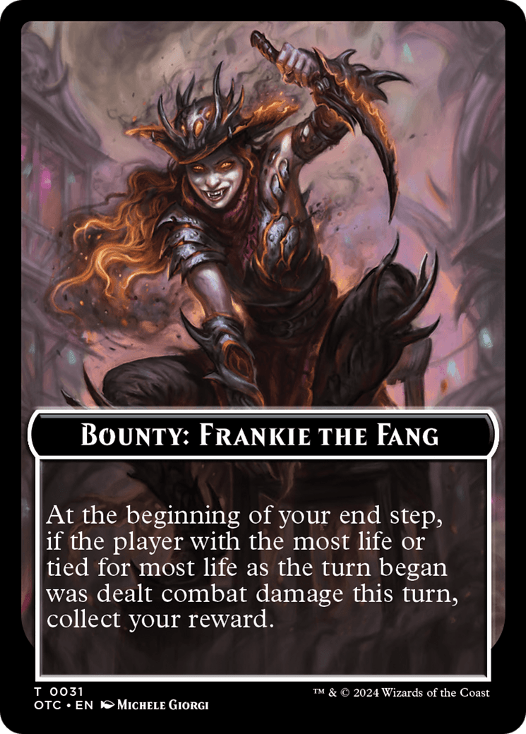 Bounty: Frankie the Fang // Bounty Rules Double-Sided Token [Outlaws of Thunder Junction Commander Tokens] MTG Single Magic: The Gathering  | Multizone: Comics And Games