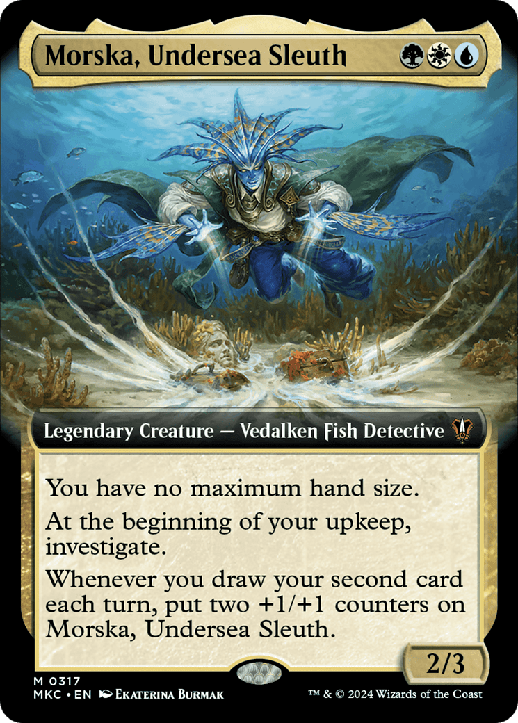 Morska, Undersea Sleuth (Extended Art) [Murders at Karlov Manor Commander] MTG Single Magic: The Gathering  | Multizone: Comics And Games
