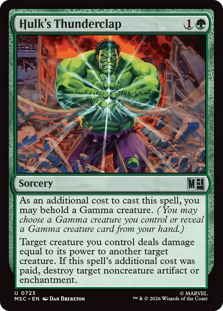 Hulk's Thunderclap [Marvel Super Heroes Commander] MTG Single Magic: The Gathering  | Multizone: Comics And Games