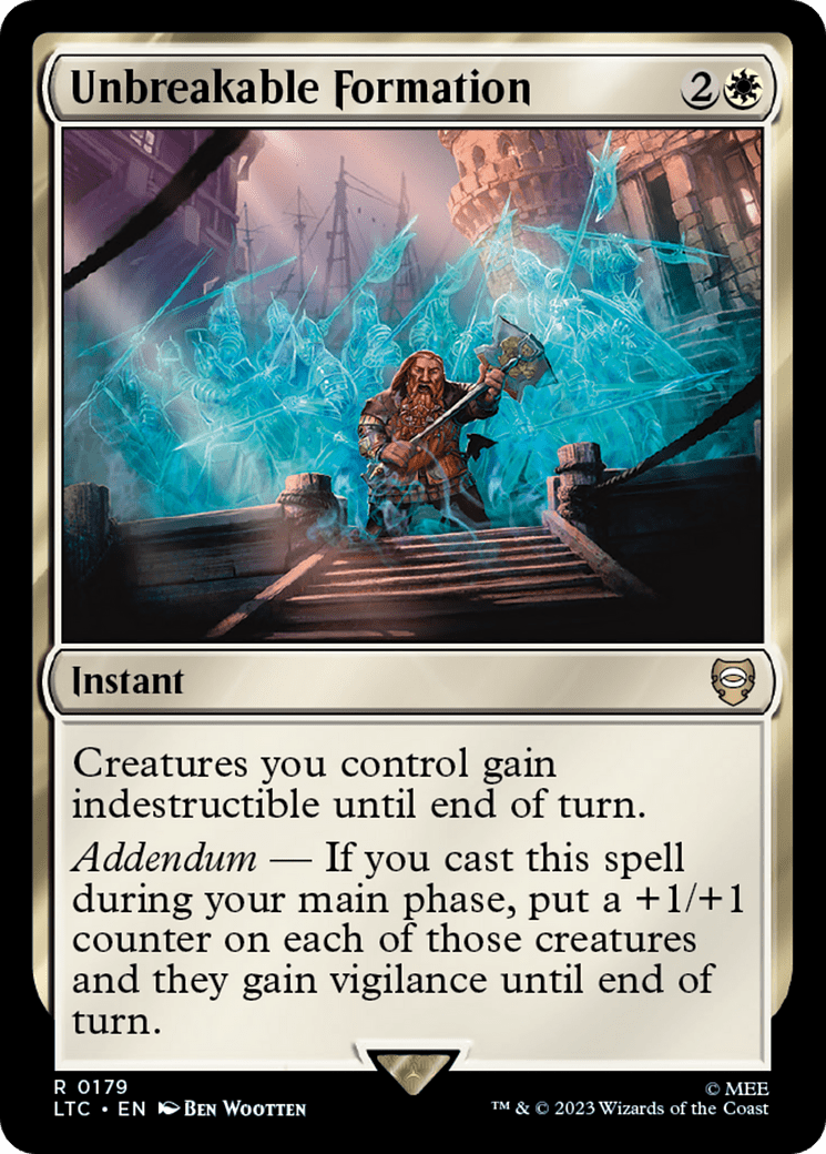 Unbreakable Formation [The Lord of the Rings: Tales of Middle-Earth Commander] MTG Single Magic: The Gathering  | Multizone: Comics And Games