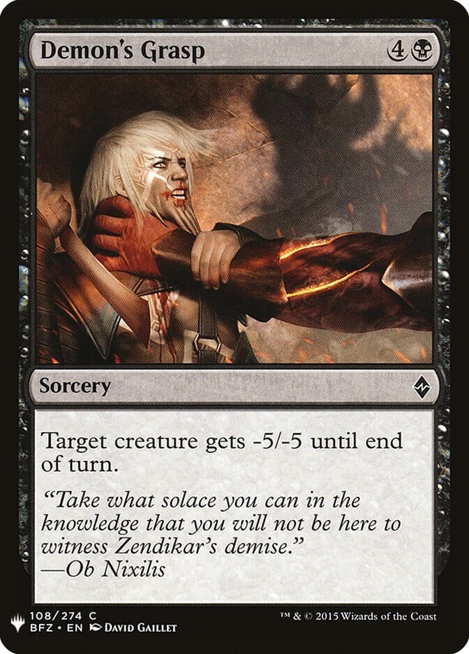 Demon's Grasp [Mystery Booster] MTG Single Magic: The Gathering  | Multizone: Comics And Games