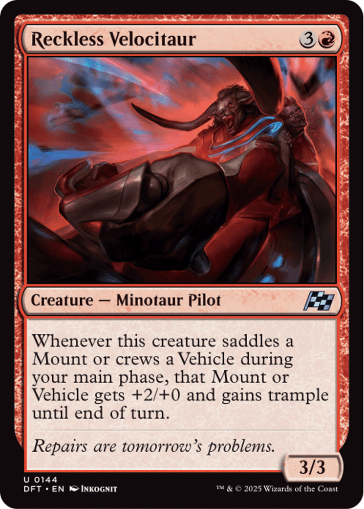 Reckless Velocitaur [Aetherdrift] MTG Single Magic: The Gathering  | Multizone: Comics And Games