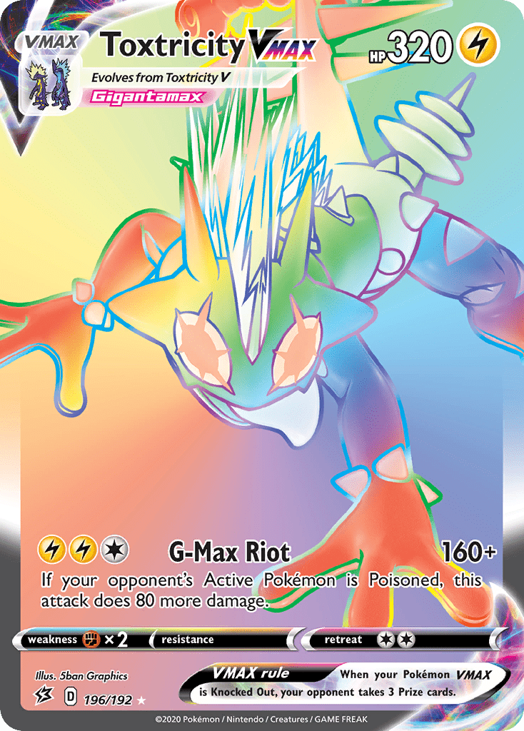 Toxtricity VMAX (196/192) [Sword & Shield: Rebel Clash] Pokemon Single Pokémon  | Multizone: Comics And Games